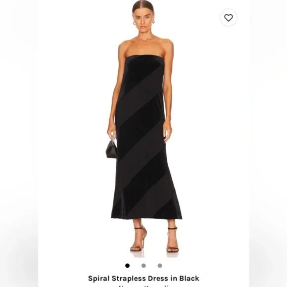 Norma Kamali Spiral Strapless Dress Size Small - Picture 1 of 7